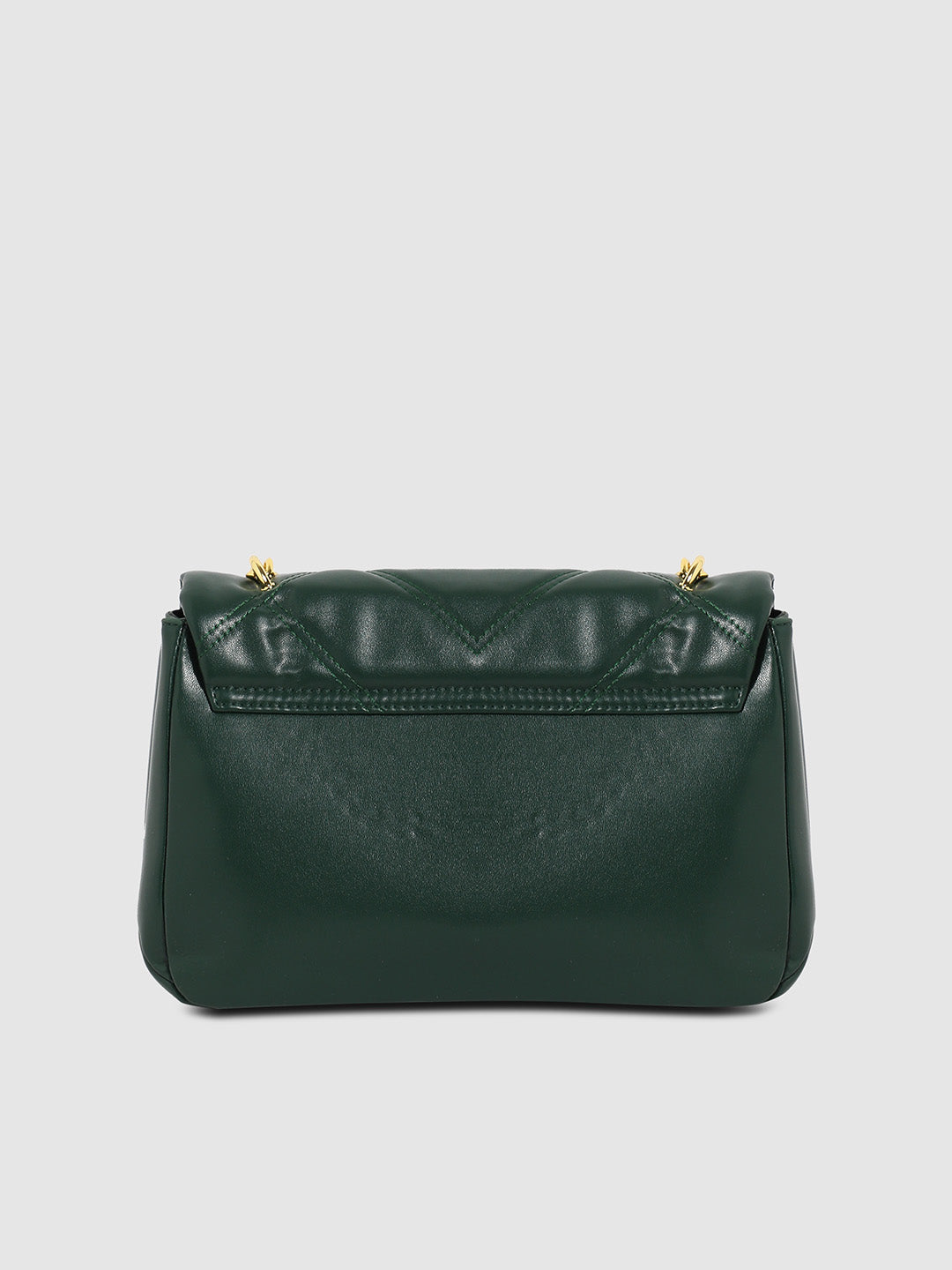 Quilted Chain Handbag - Forest Green