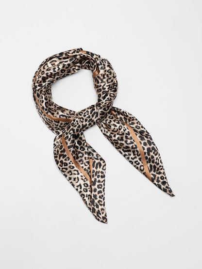 Printed Black & Beige Scarf