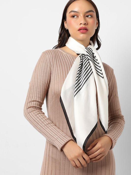 Stripped Black & White Scarf(Stole)