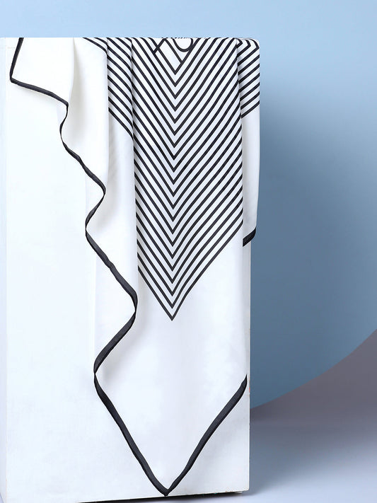 Stripped Black & White Scarf(Stole)