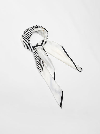 Stripped Black & White Scarf(Stole)