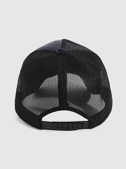 Embellished Baseball Cap - Navy Blue & Black