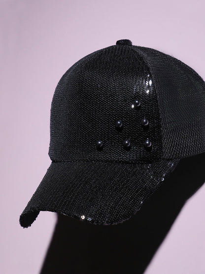 Embellished Baseball Cap - Black