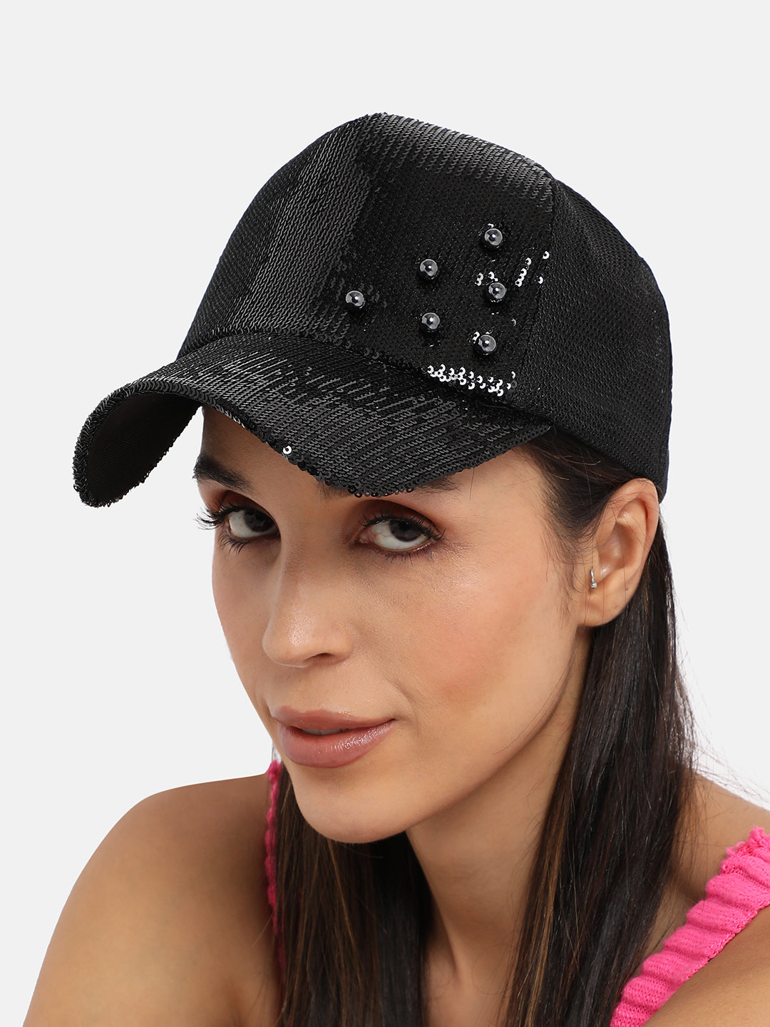 Embellished Baseball Cap - Black