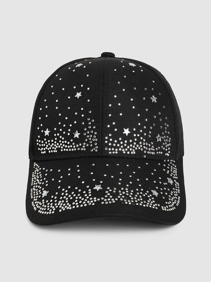 Rhinestone Galaxy Baseball Cap - Black