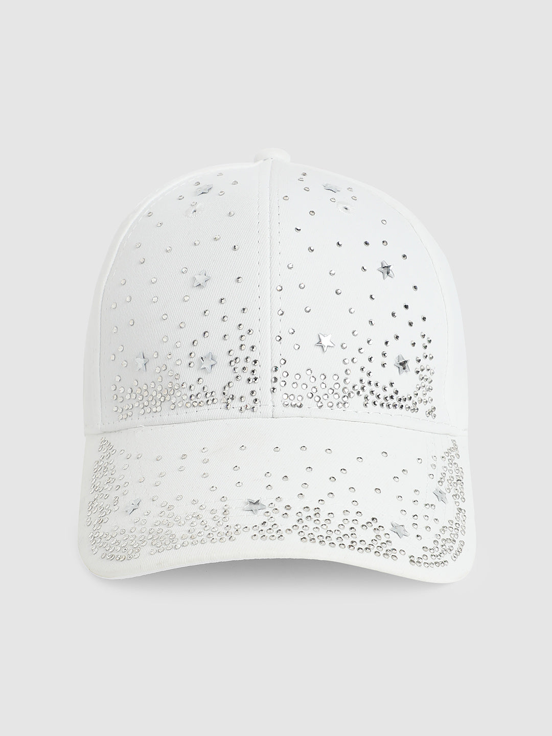 Rhinestone Galaxy Baseball Cap - White