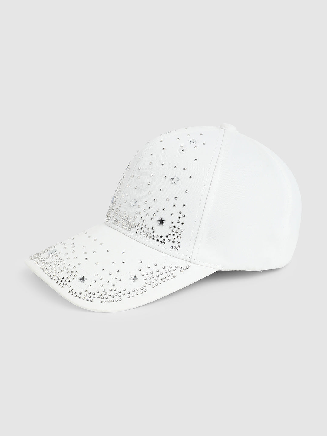 Rhinestone Galaxy Baseball Cap - White