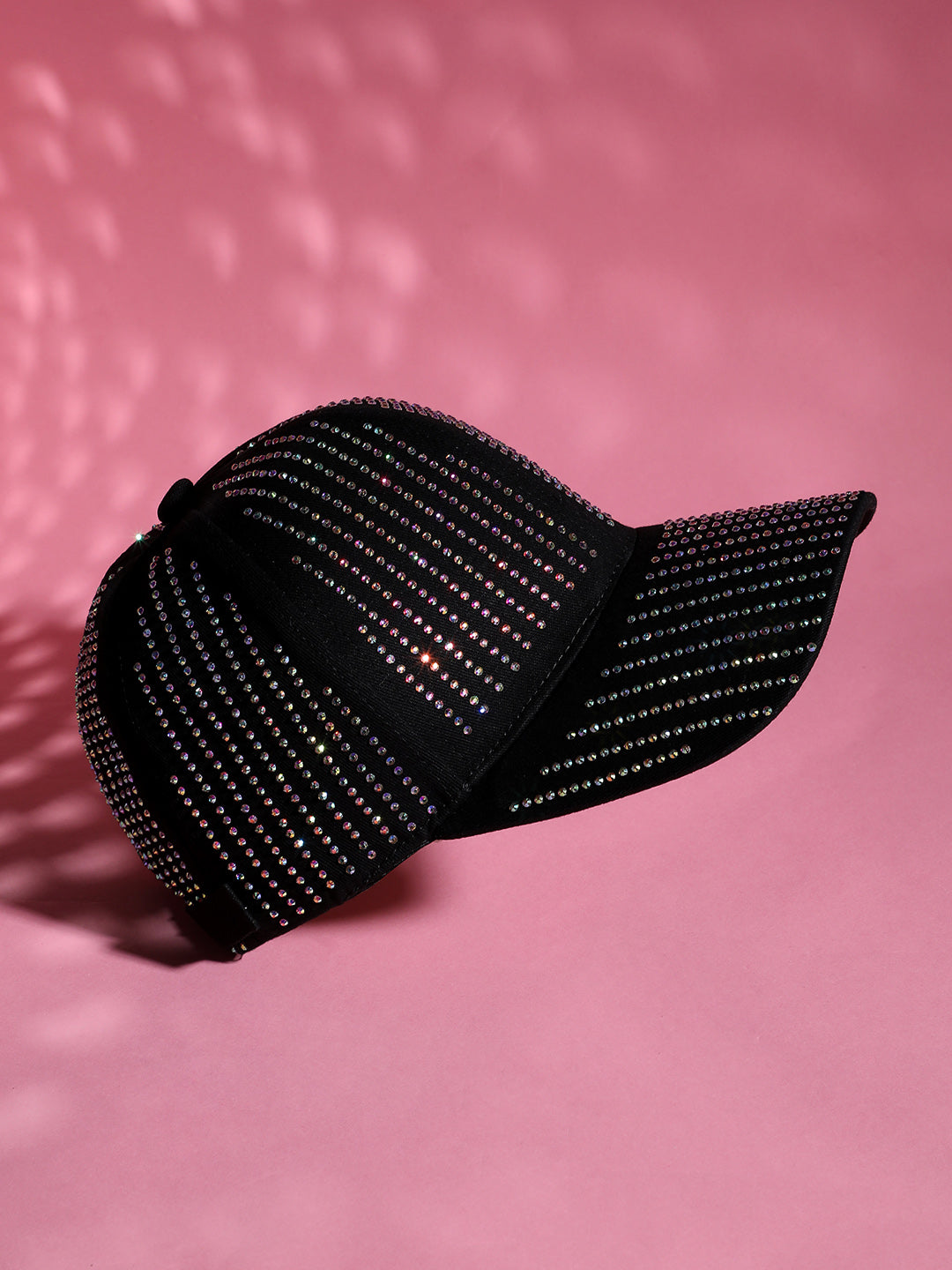 All Around Rhinestone Baseball Cap - Black