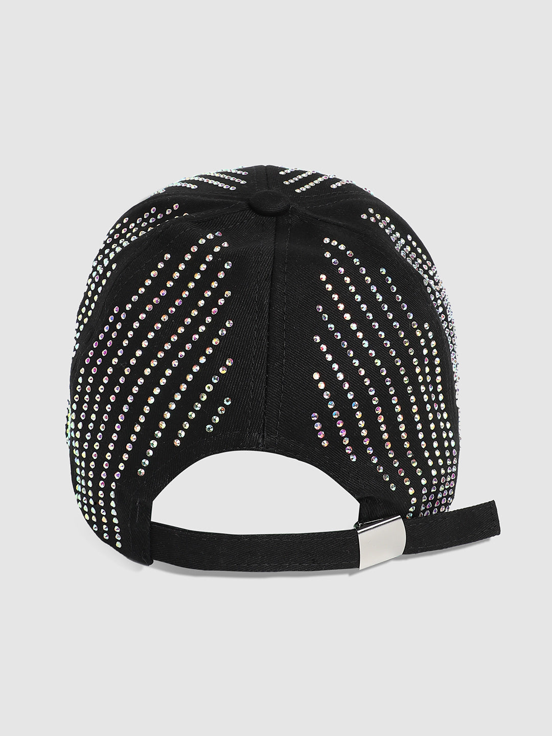 All Around Rhinestone Baseball Cap - Black