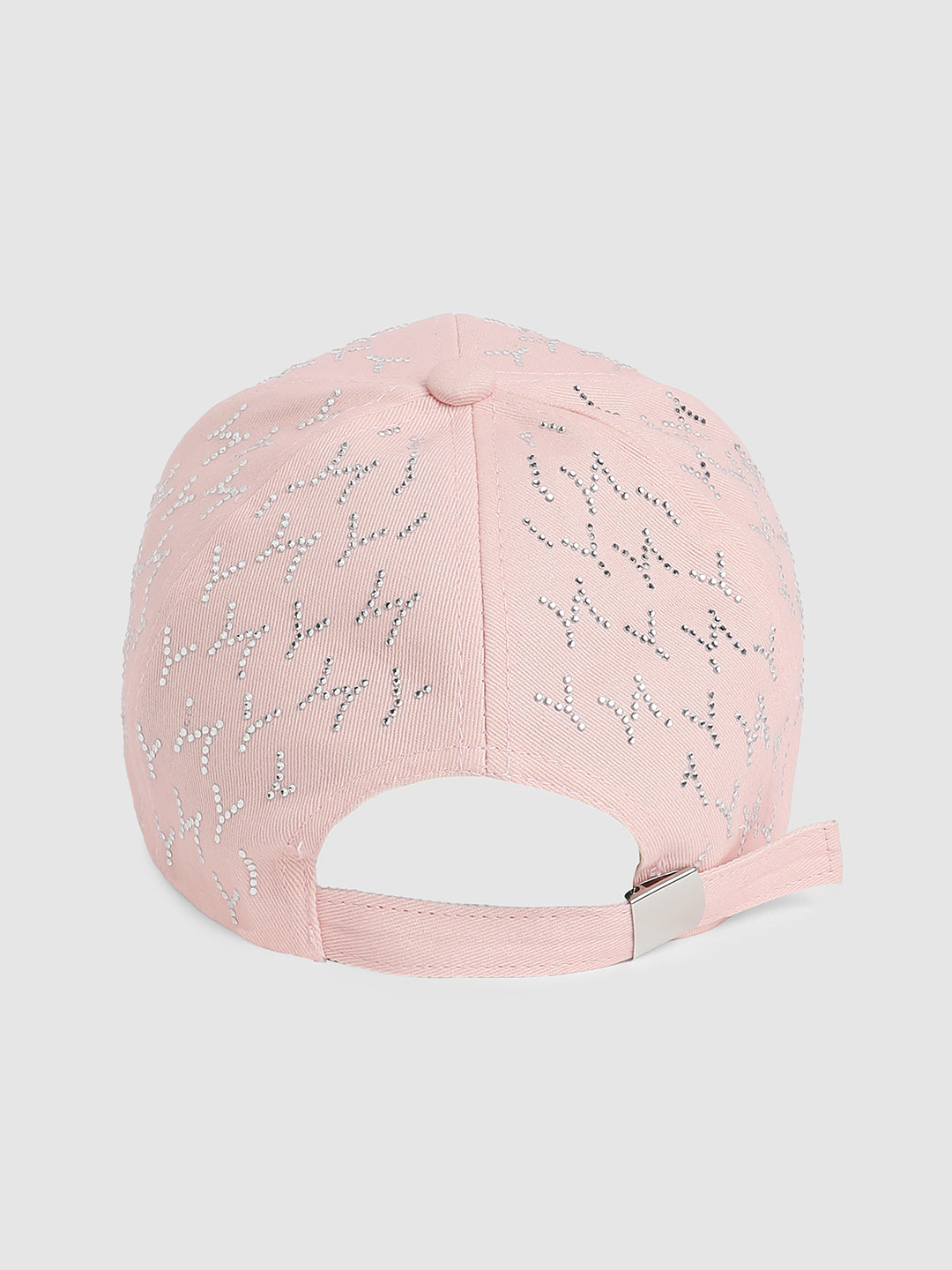 Rhinestone Swirl Baseball Cap - Baby Pink