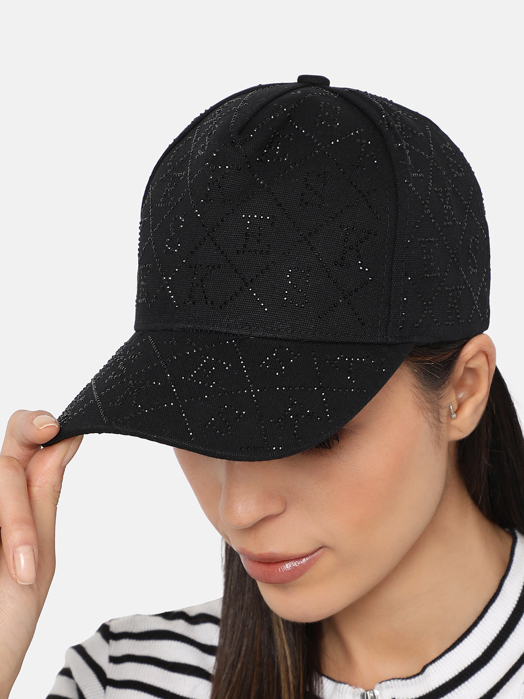 Embellished Pearl Beret Hat - White