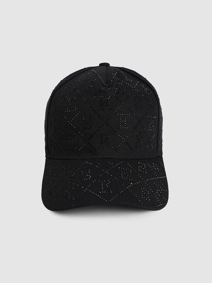 Embellished Pearl Beret Hat - White