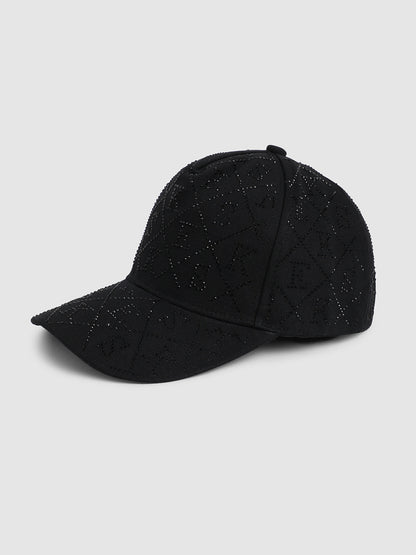 Embellished Pearl Beret Hat - White