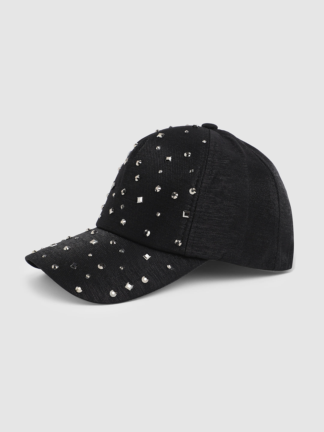 Maxi Studded Baseball Cap - Black