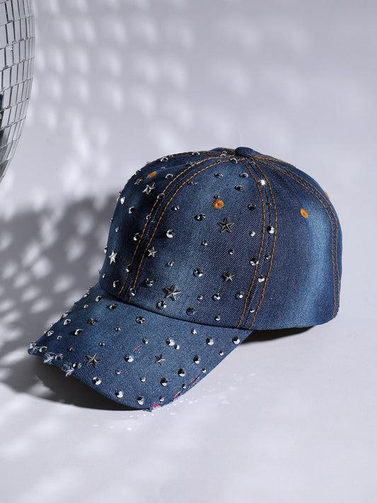 Studded Galaxy Baseball Cap - Blue