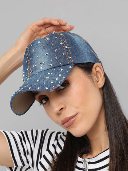 Studded Galaxy Baseball Cap - Blue
