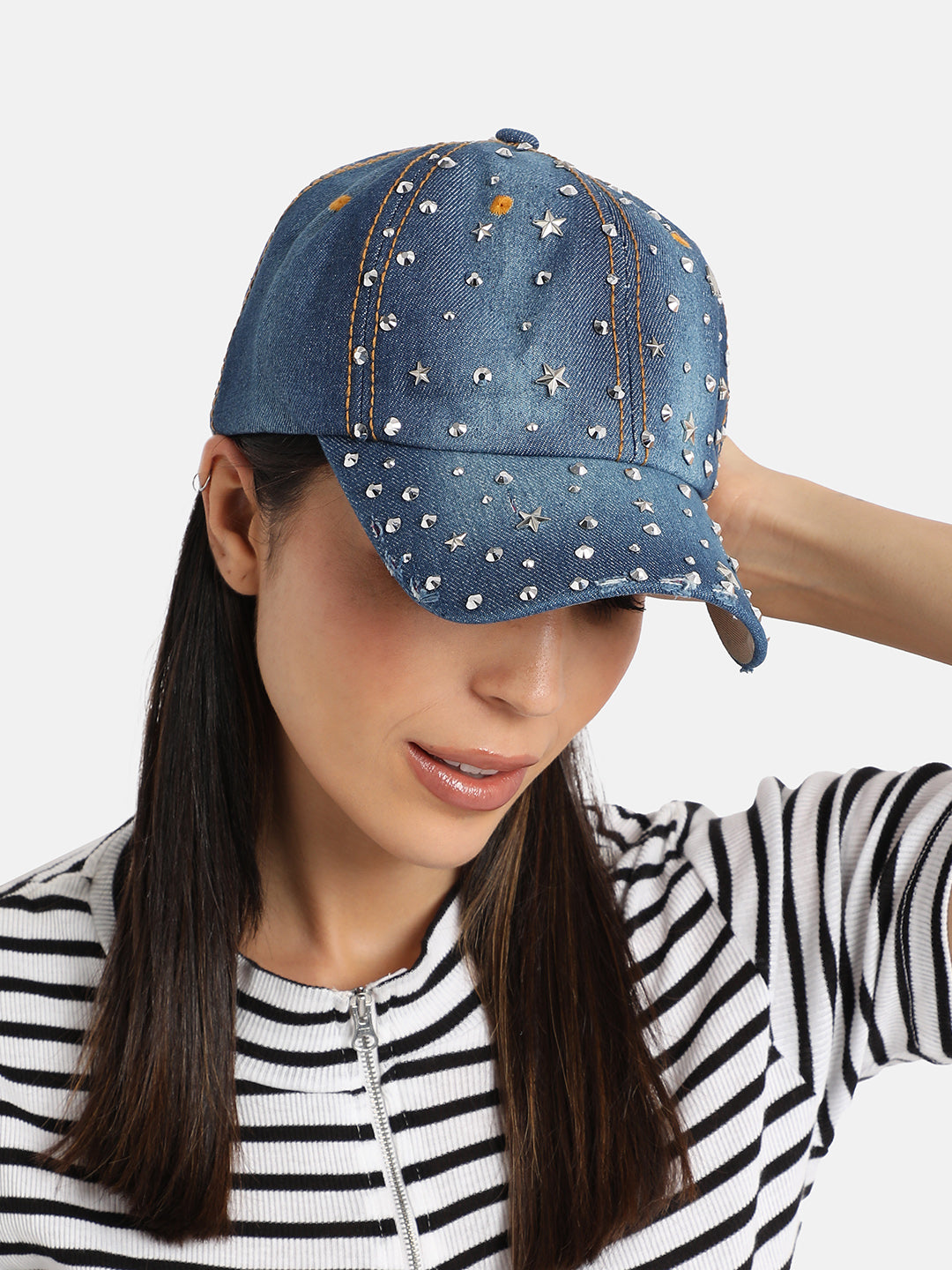 Studded Galaxy Baseball Cap - Blue
