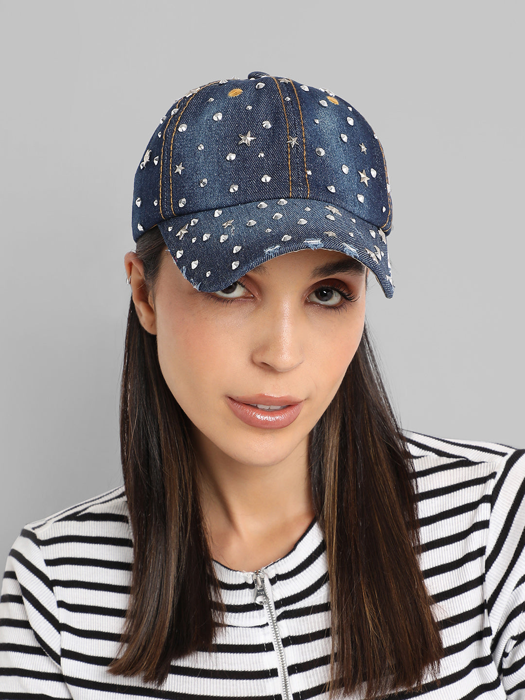 Studded Galaxy Baseball Cap - Navy Blue