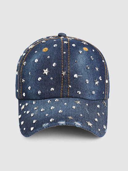 Studded Galaxy Baseball Cap - Navy Blue