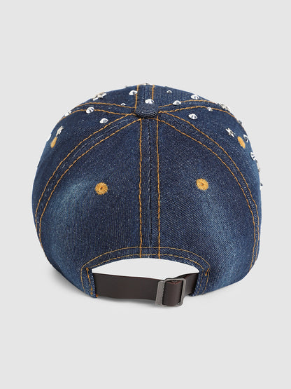 Studded Galaxy Baseball Cap - Navy Blue