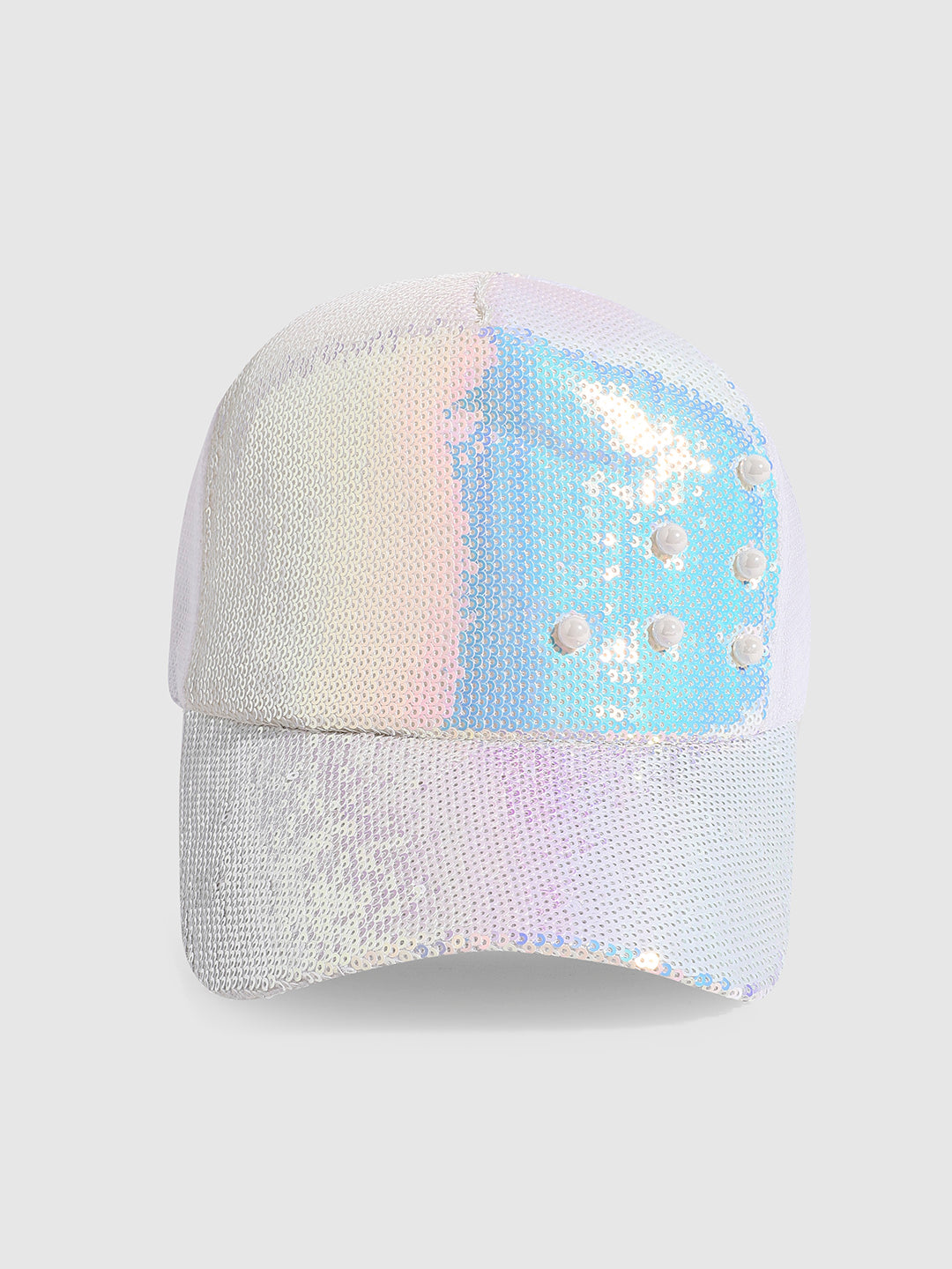 Embellished Baseball Cap - White