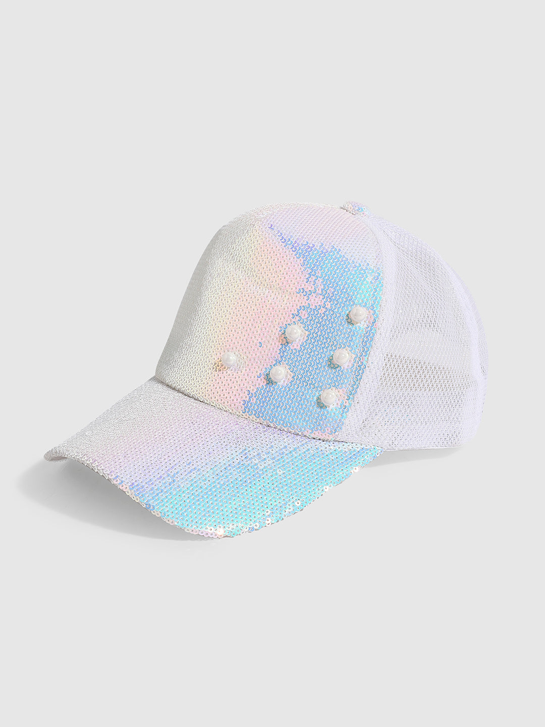Embellished Baseball Cap - White