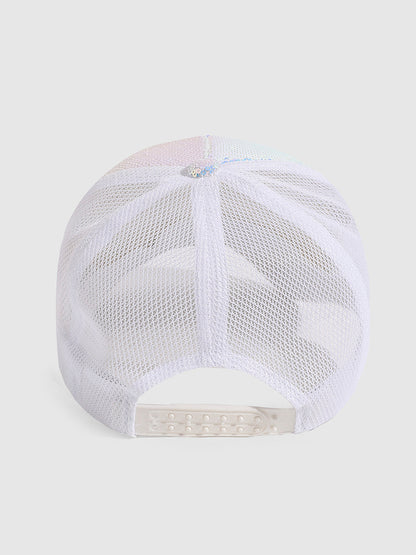 Embellished Baseball Cap - White