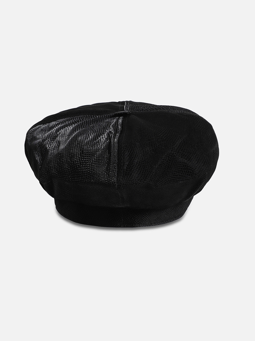 Pebbled Bakerboy Hat - Black
