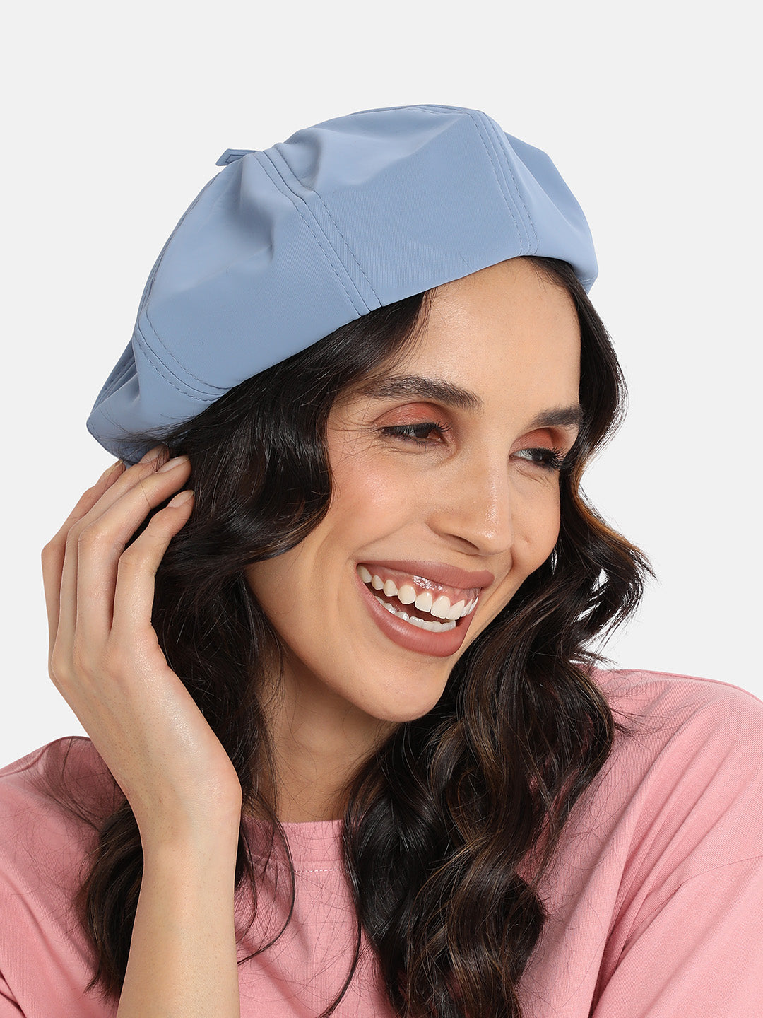 Pin Tipped Bakerboy Hat - Icy Blue