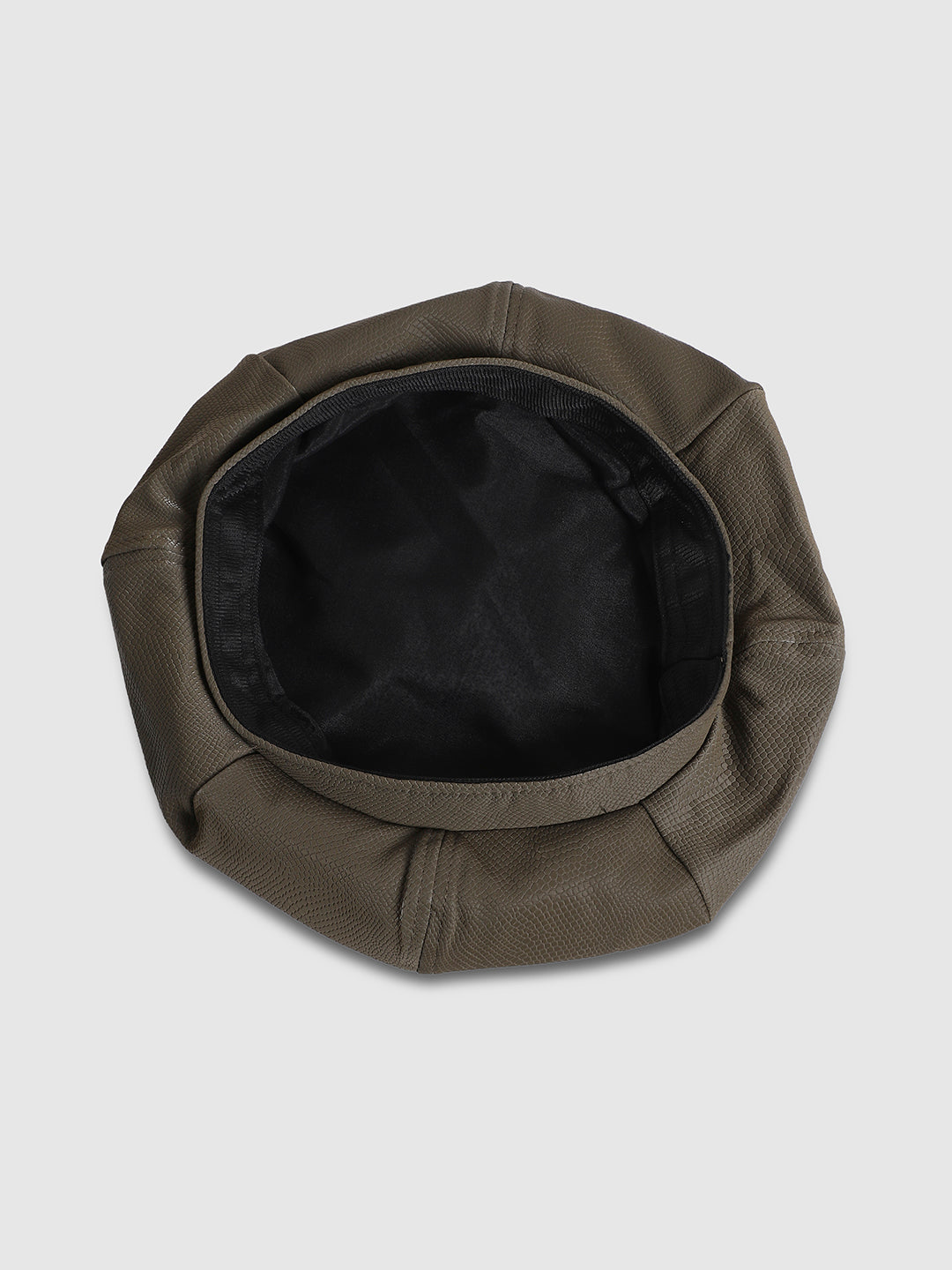 Pebbled Bakerboy Hat - Brown