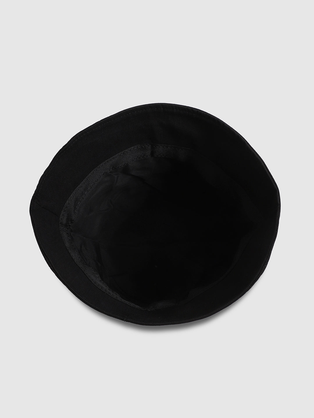 Self-Design Patched Bucket Hat - Black