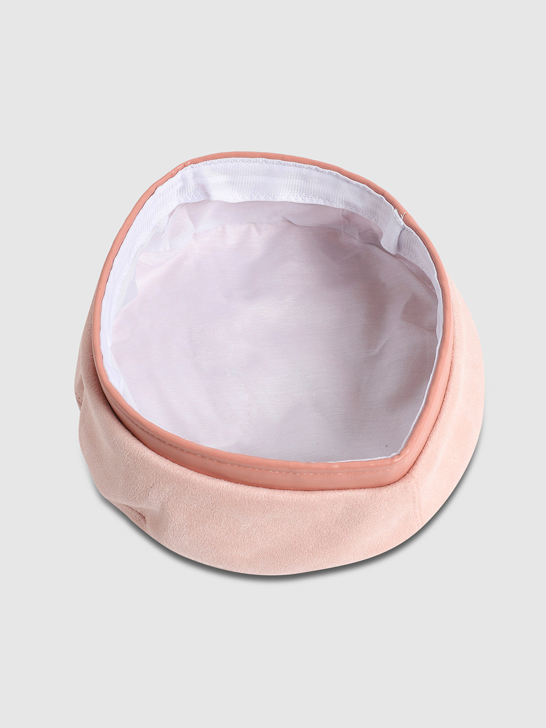 Contrast Texture Beret Hat - Baby Pink