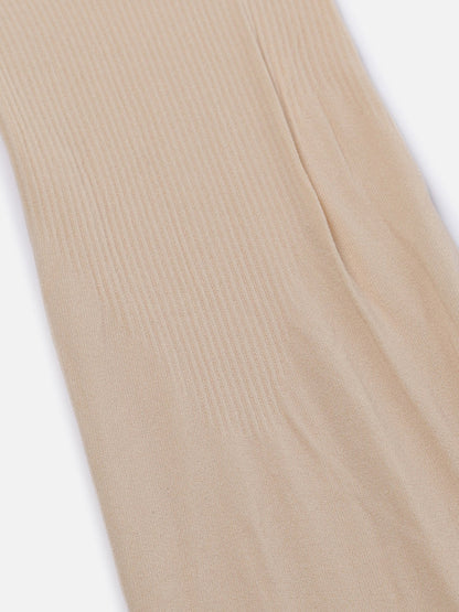 women beige solid detachable arm sleeves