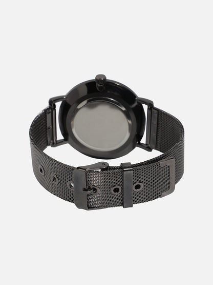 Round Black Analogue Watch