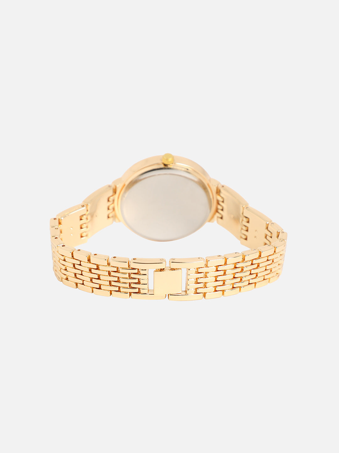 Embellished Round Watch - Gold