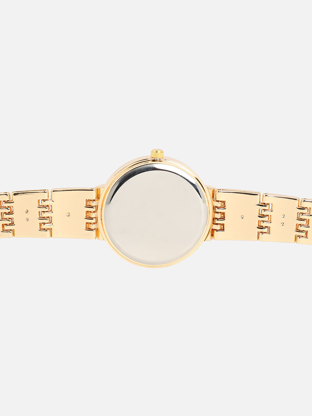 Embellished Round Watch - Gold