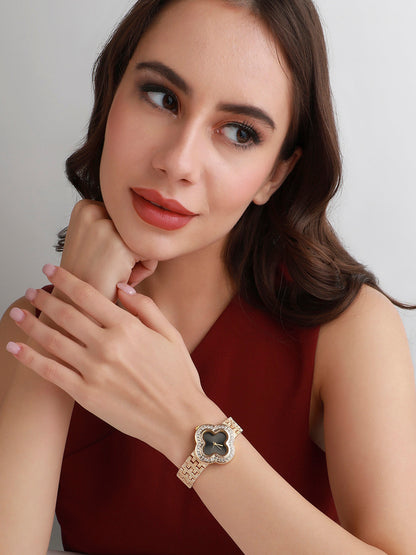 Embellished Clove Watch - Gold