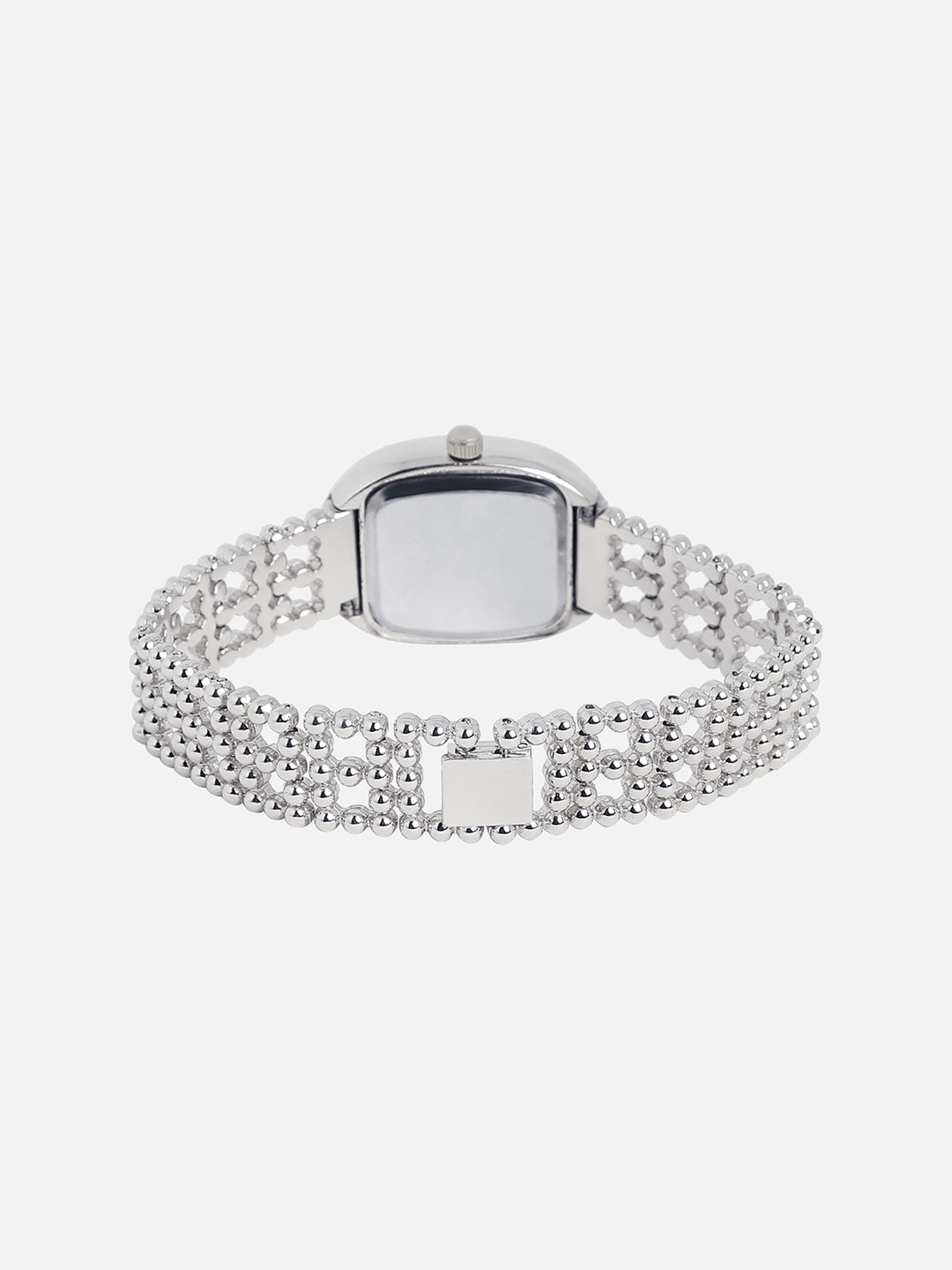 Embellished Oblong Watch - Silver