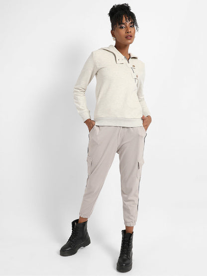 Hooded Jacket With Asymetrical Closure