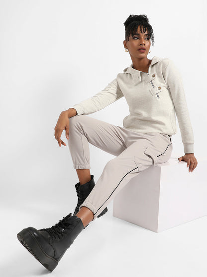 Hooded Jacket With Asymetrical Closure