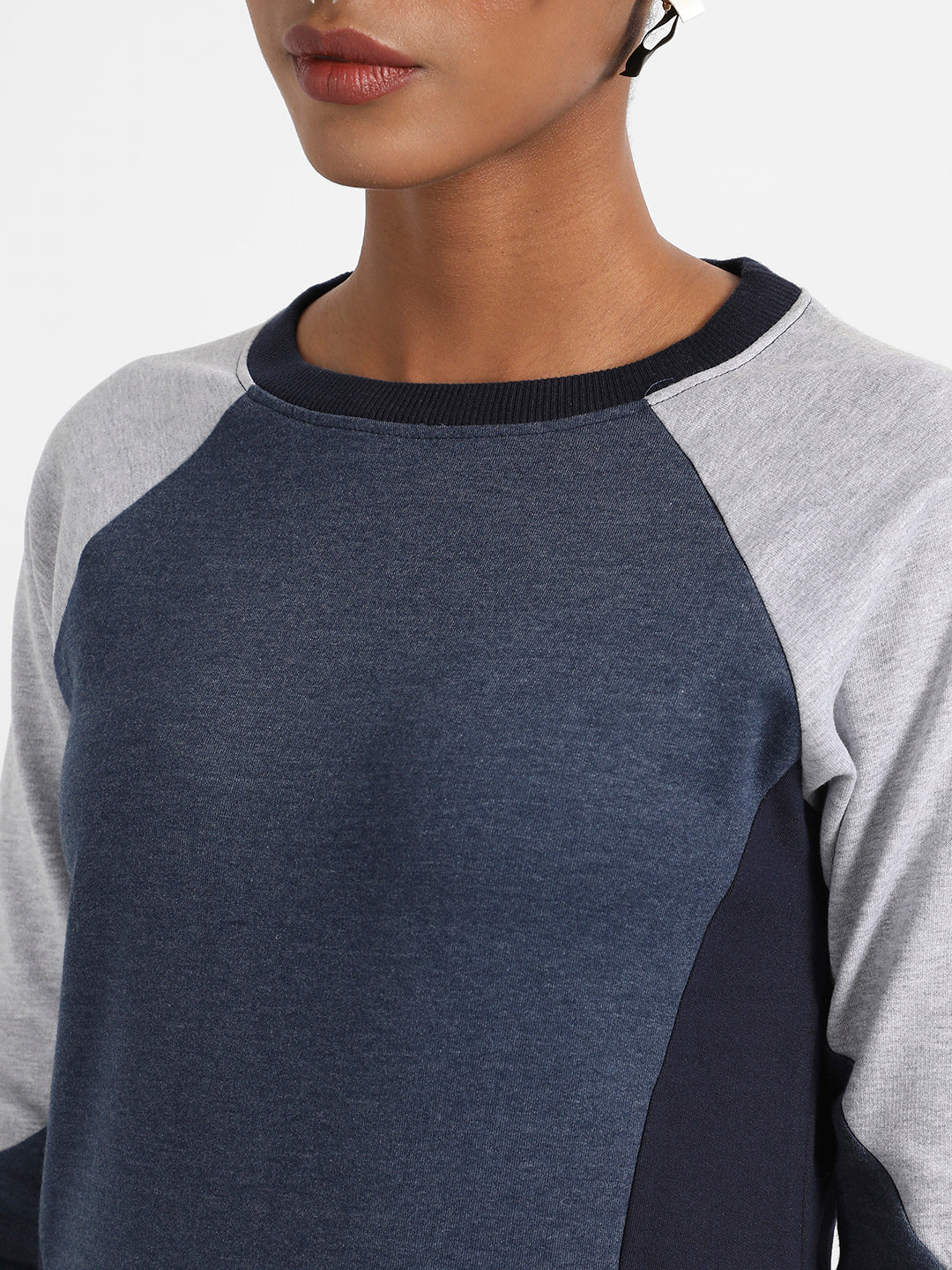 Multicolour Raglan Sleeve Colourblock Sweatshirt