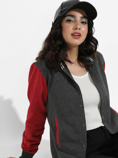 Colourblock Jacket With Insert Pockets