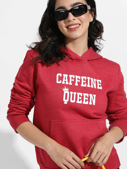 Caffeine Queen Hoodie With Kangaroo Pockets