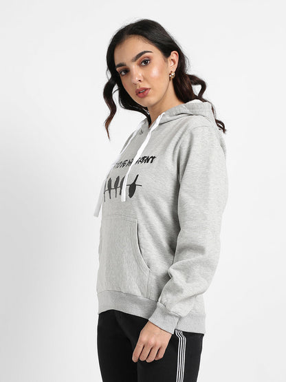 Dare To Different Hoodie With Ribbed Hem