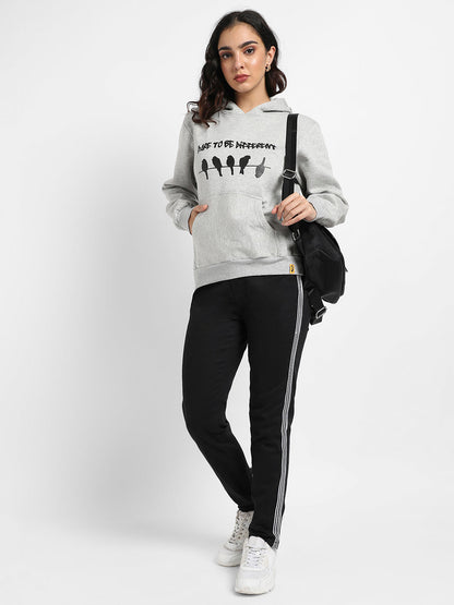 Dare To Different Hoodie With Ribbed Hem