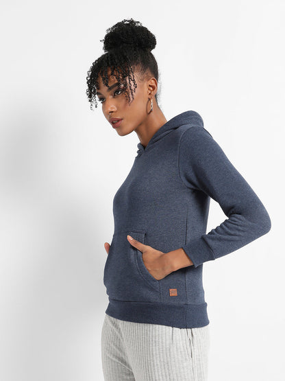 Heathered Hoodie With Kangaroo Pocket