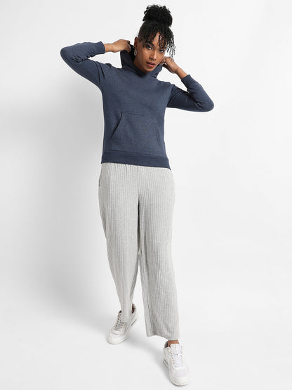 Heathered Hoodie With Kangaroo Pocket