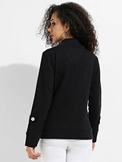 Single-Breasted Jacket With Contrast Button