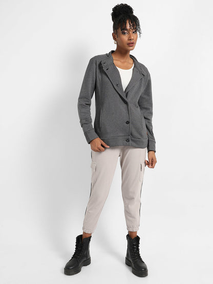 Single-Breasted Jacket With Angled Open Pockets