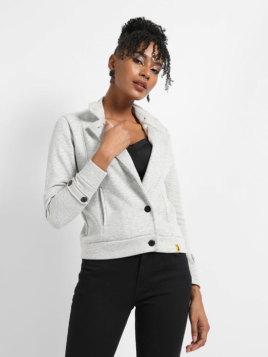 Single-Breasted Jacket With Angled Open Pockets